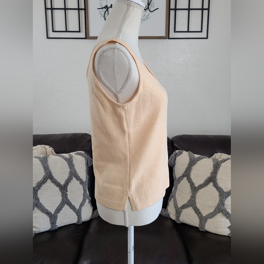 St. John Peach Knit Tank Top - Picture 7 of 8